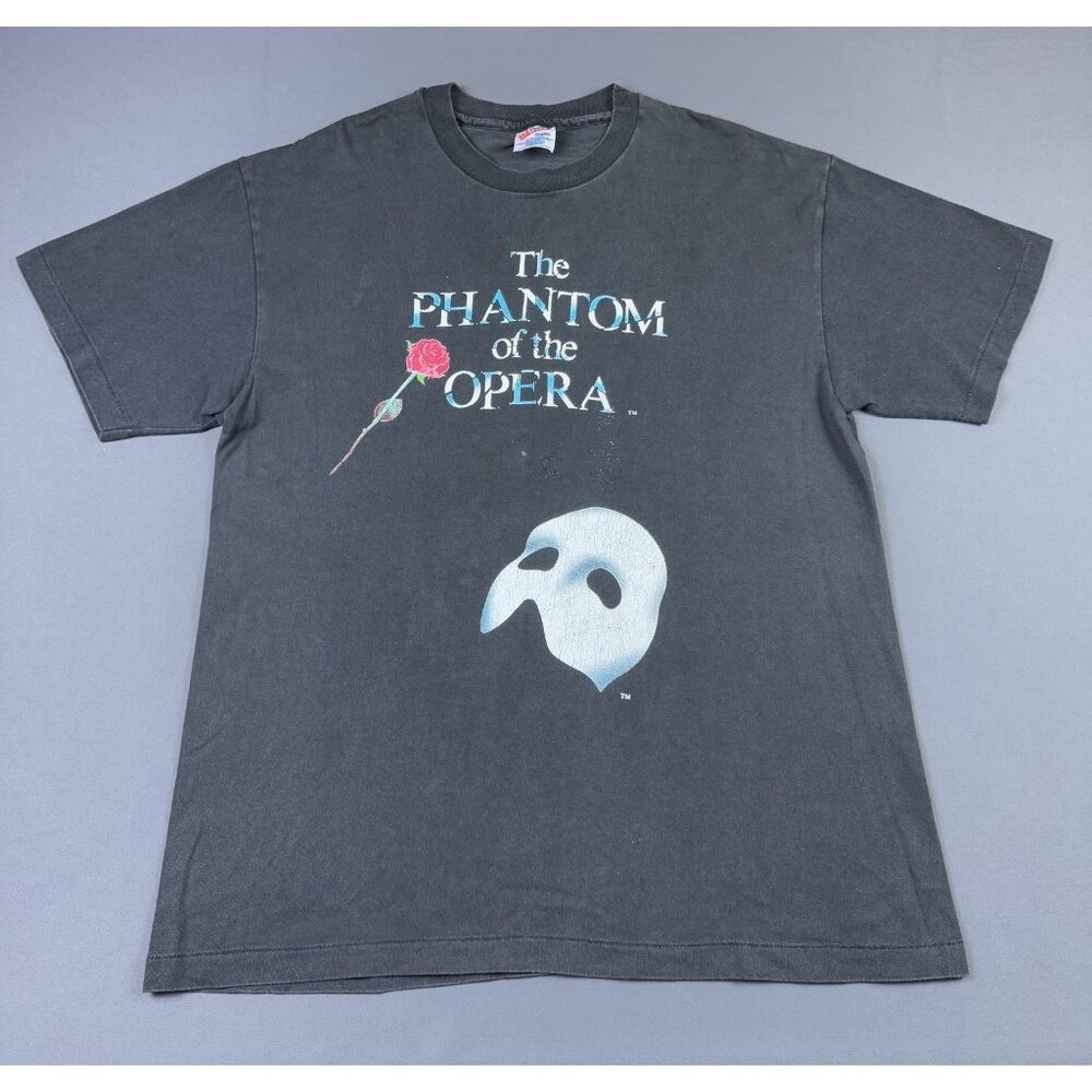 Rare Vintage 90s Phantom Of The Opera Musical Hanes Large Single Stitch Sun Fade